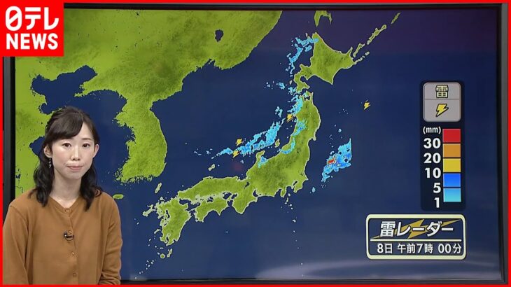 【天気】東日本の太平洋側と西日本を中心に晴れ 北日本の日本海側と北陸は雨や雷雨に