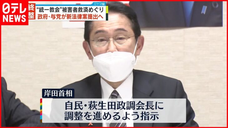 【最終調整】”統一教会”被害者救済めぐり 政府・与党が新法律案提出へ