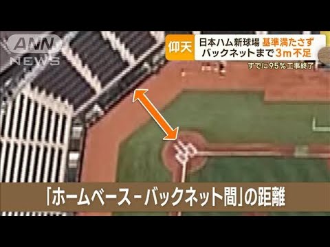 日本ハム新球場「基準満たさず」　バックネットまで“3m不足”…プレーに影響も(2022年11月9日)