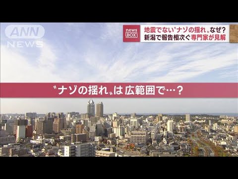 地震でない　新潟でナゾの揺れ　正体は？専門家は…(2022年11月10日)