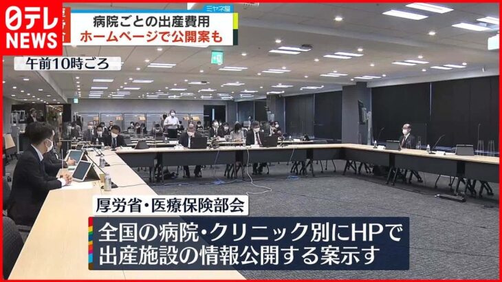 【厚労省】病院ごとの出産費用をホームページで公開も