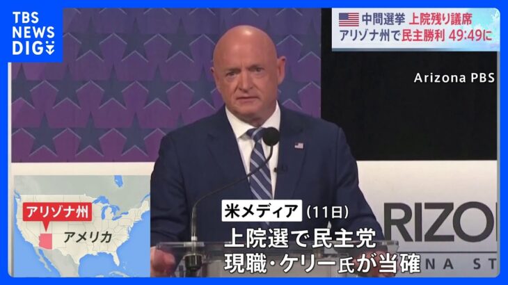 アリゾナ州は民主党に　大接戦の米・中間選挙　上院は49議席で並ぶ　下院もいまだ決着つかず｜TBS NEWS DIG