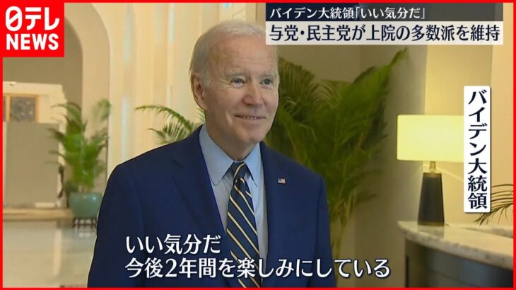 【アメリカ】与党・民主党が上院の多数派を維持　バイデン大統領「今後2年間が楽しみだ」