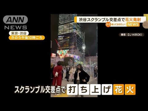 渋谷スクランブル交差点で“花火発射”　危うく人に…30代男性「ただ叫びたかった」(2022年11月15日)