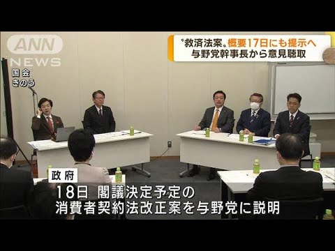 旧統一教会被害者“救済法案”　新法の概要提示へ(2022年11月16日)