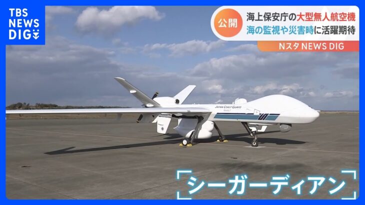 無操縦者航空機「シーガーディアン」を海保が公開　24時間以上飛行可能　海洋監視や災害時の活躍に期待｜TBS NEWS DIG