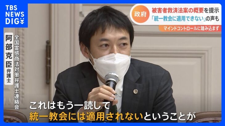 “救済新法”の概要明らかになるも…弁護士「統一教会には適用できず」法案の要件厳しすぎると指摘｜TBS NEWS DIG