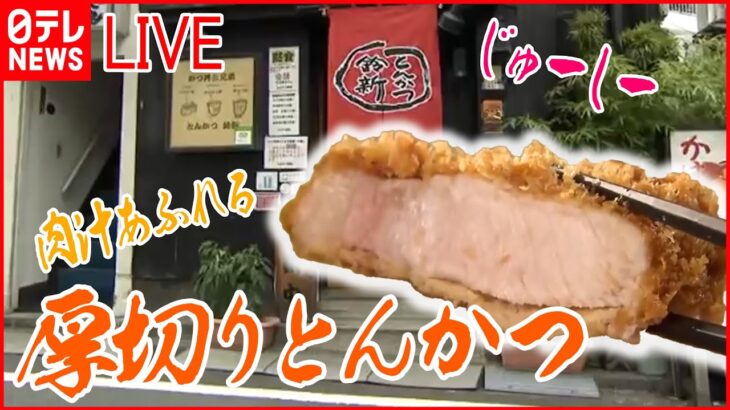 【魅惑の厚切り】厚切りなのにやわらか～いとんかつ/肉で渋滞ミートサンド/絶品ジンジャーソースでいただくポークジンジャー　など　every.特集アーカイブより　 (日テレNEWS LIVE)