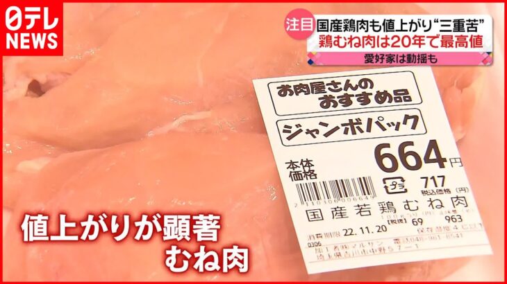 【マッチョも動揺】「国産鶏むね肉」値上がり エサ代高騰など“三重苦”も