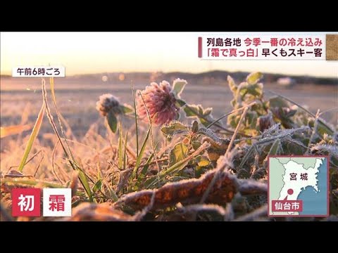 【幻想的】夜の山彩る紅葉ライトアップ　各地で初霜や初氷の便り(2022年11月18日)