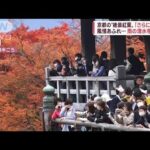 京都の絶景紅葉「さらに美しく」　雨の清水寺も…(2022年11月23日)