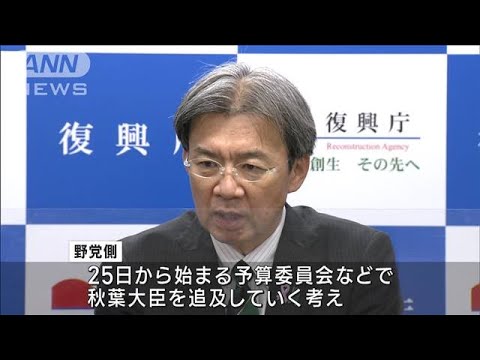 秋葉復興大臣「説明責任を果たしたい」　松野官房長官に連絡(2022年11月24日)