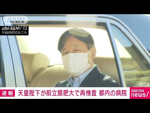 【速報】天皇陛下 前立腺肥大で再検査のため東京都内の病院に(2022年11月27日)