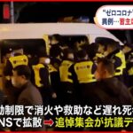 【中国・異例の事態】「共産党退陣！」「人権が欲しい」北京で大規模な抗議活動