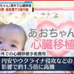 【支援訴え】円安で高騰…海外での心臓移植に5億円 1歳児家族ら