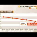 出生数80万人下回る“過去最少ペース”…専門家「対策に今後10年間が最後のチャンス」(2022年11月29日)