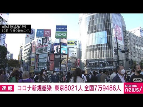 【速報】新型コロナ新規感染者　東京8021人　全国7万9486人　厚労省(2022年11月12日)