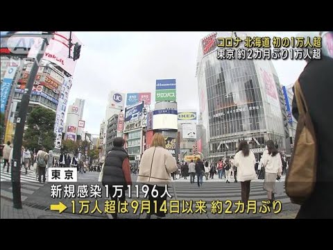 コロナ「第8波」到来か　東京で約2カ月ぶり1万人超(2022年11月15日)