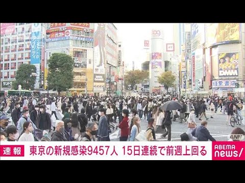 【速報】新型コロナ新規感染者　東京9457人　全国8万9887人　厚労省(2022年11月19日)