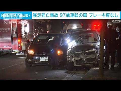 97歳男の運転で女性はねられ死亡　ブレーキ痕なし(2022年11月20日)