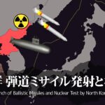 【CG可視化】北朝鮮の弾道ミサイル発射と核実験（1993～2022）