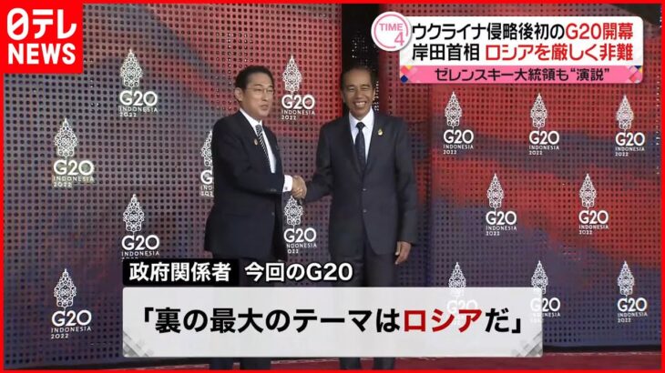 【G20サミット開幕】岸田首相 エネルギー・食料の価格高騰は「ロシアによる侵略が原因」