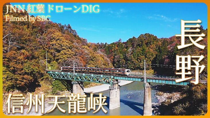 信州天龍峡の紅葉【JNN紅葉ドローンDIG】｜TBS NEWS DIG