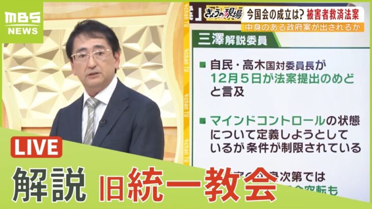 【LIVE】旧統一教会…元信者「政府の救済法案は誰も救えない」「マインドコントロールでの寄付も禁止を！」ジャーナリスト多田氏が”強烈ダメ出し”