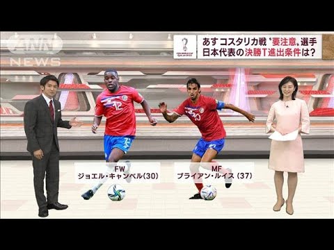 コスタリカ戦“要注意”選手、日本代表の決勝T進出条件は？(2022年11月26日)