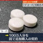 【厚労省】新型コロナ治療薬「ゾコーバ」 100万人分を追加購入