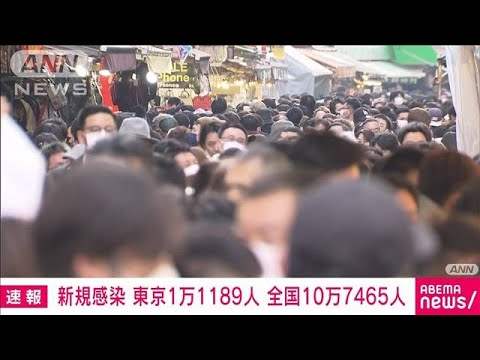 【速報】新型コロナ新規感染　東京1万1189人　全国10万7465人　厚労省(2022年12月31日)