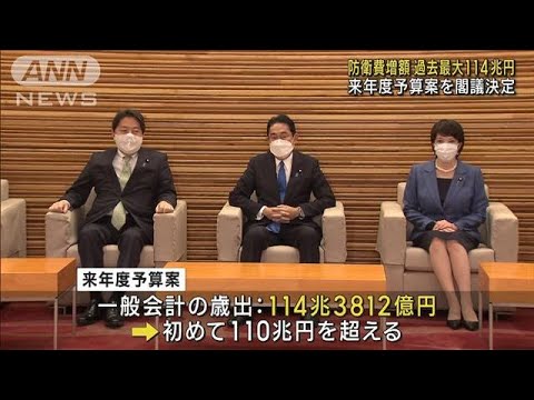 過去最大114兆円　来年度予算案を閣議決定(2022年12月23日)