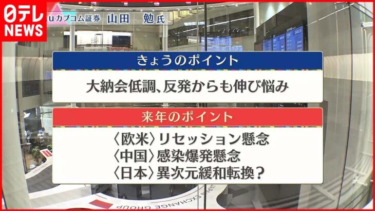 【12月30日の株式市場】終値と株価見通しは？　山田勉氏が解説