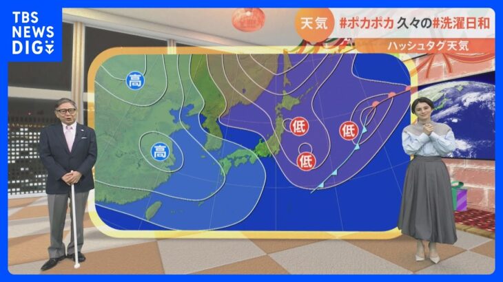 【12月7日 関東の天気】あす#ポカポカ 久々の#洗濯日和｜TBS NEWS DIG