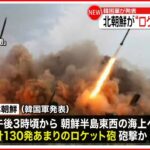 【北朝鮮】約130発“ロケット砲”発射 アメリカ軍との砲撃訓練に対抗か 韓国軍発表