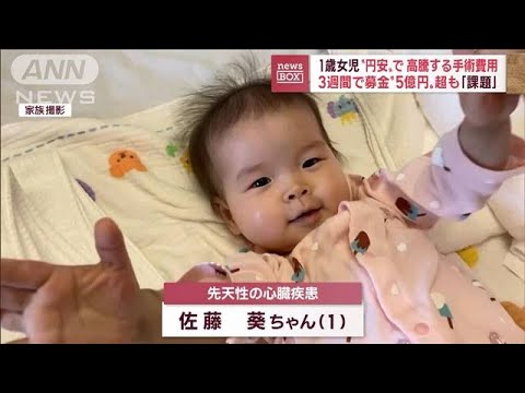 1歳女児の海外心臓移植　3週間で募金“5億円”超も「課題」(2022年12月8日)