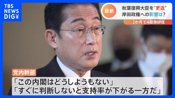 「判断がコロコロ変わるのはどうかと思う」2か月で4人の閣僚辞任に党内からも指摘｜TBS NEWS DIG