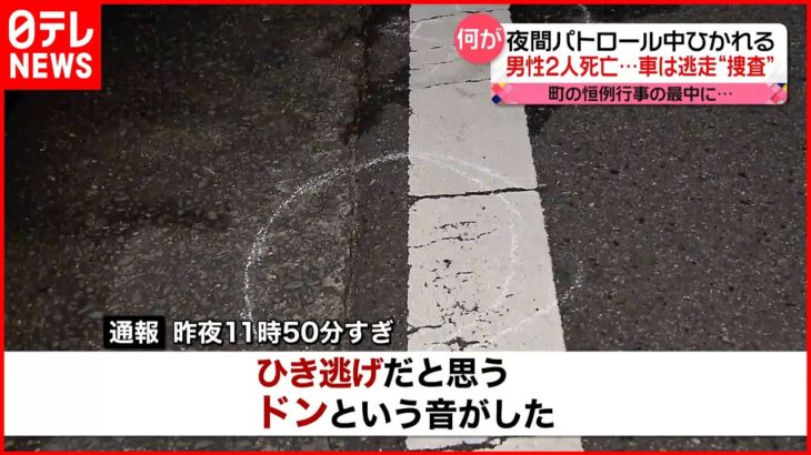 【何が】町内会の夜間パトロール中にひかれ男性2人死亡 車は逃走 大阪・堺市