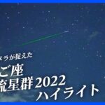 【ハイライト】ふたご座流星群2022 超高感度カメラが捉えた流れ星の数々（2022年12月14日）| TBS NEWS DIG