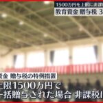 【政府・与党】教育資金贈与の“非課税” 2023年3月の期限を3年延長の方針