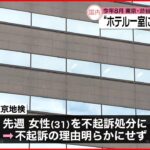 【不起訴処分】ホテルの一室に放火の疑いで逮捕 31歳の女性 東京地検