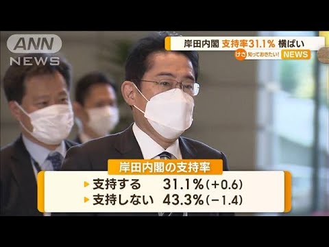 岸田内閣　支持率は横ばい“31.1％”　ANN世論調査(2022年12月19日)