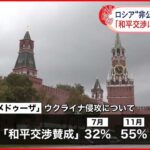 【ロシア】“非公開”世論調査「和平交渉に賛成」55％