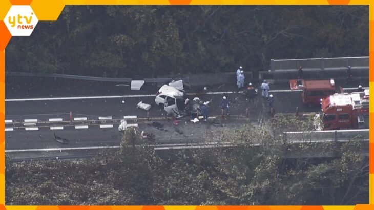 京奈和自動車道で乗用車とダンプカーが正面衝突事故　１人が心肺停止、２人重傷　和歌山・橋本市