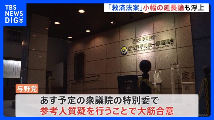 被害者救済法案 あす「参考人質疑」で与野党大筋合意　野党側は川井康雄弁護士を招致予定｜TBS NEWS DIG