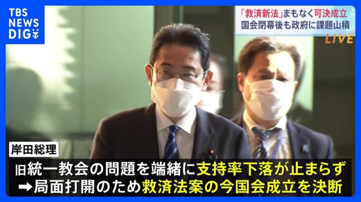 「救済法案」まもなく成立へ　ただ、国会閉会後も防衛費の財源など難題山積 　与党幹部「出来なかったら責任問題だ」｜TBS NEWS DIG