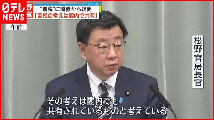 【松野長官】増税検討“理解できない”投稿も…岸田首相の考えは「閣内で共有」