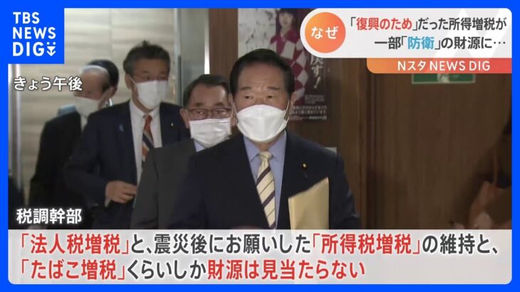 【解説】「復興のため」だった所得増税が一部「防衛」の財源に…？　税調幹部の苦しい胸の内｜TBS NEWS DIG