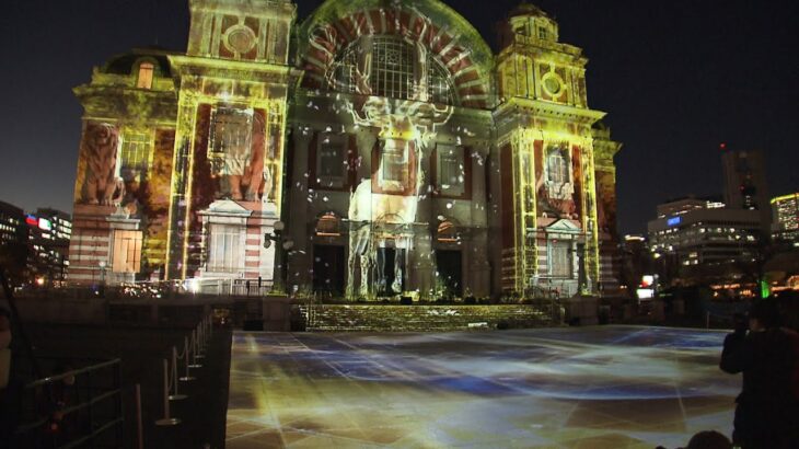 ３年ぶりに復活「ＯＳＡＫＡ光のルネサンス」中央公会堂でプロジェクションマッピング（2022年12月14日）