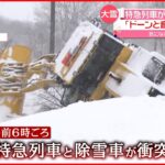 【事故】特急列車と除雪車が衝突 乗客“雪で視界が悪かった”